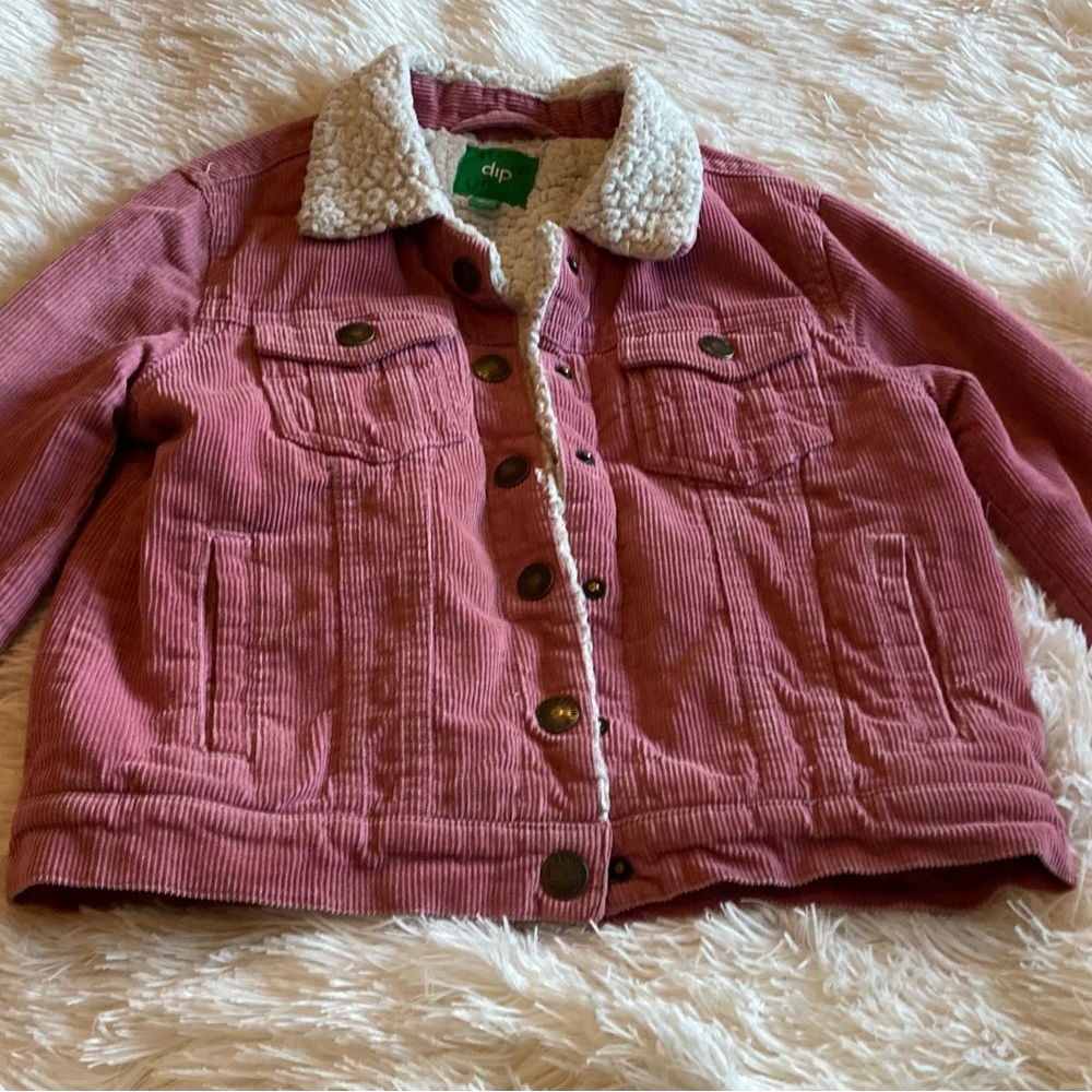 ELP Pink Corduroy Jacket with Sherpa Collar